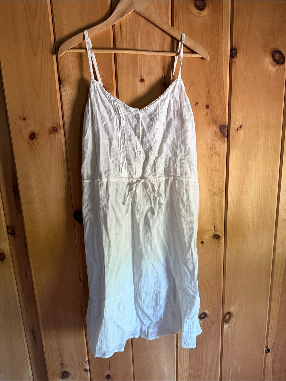 Old Navy White Cotton Midi Sundress